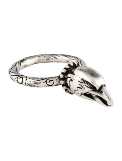 Pre-owned Gucci Anger Forest Eagle Head Ring In Multi