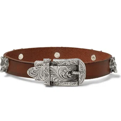 Gucci Anger Forest Sterling Sterling Brown Rope Bracelet Size 6 Inches Yba524907001016 In ["brown"]