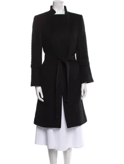 Pre-owned Gucci Angora Coat In Black