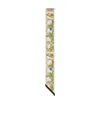 Gucci Animal And Floral Print Silk Neck Bow In White