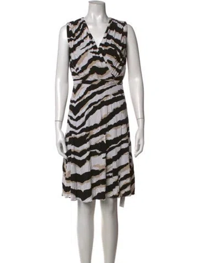 Pre-owned Gucci Animal Print Mini Dress In Black