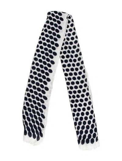 Pre-owned Gucci Animal Print Scarf In White