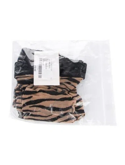 Pre-owned Gucci Animal Print Tights W/tags In Brown