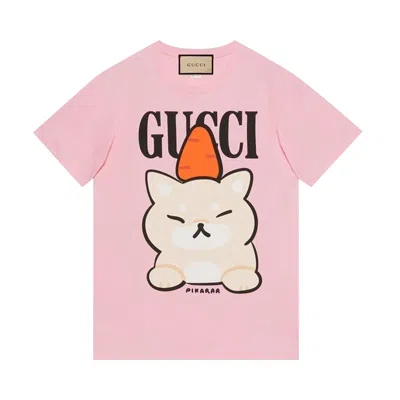 Pre-owned Gucci Animal Print T-shirt 'pink' | Women's Size Xxs