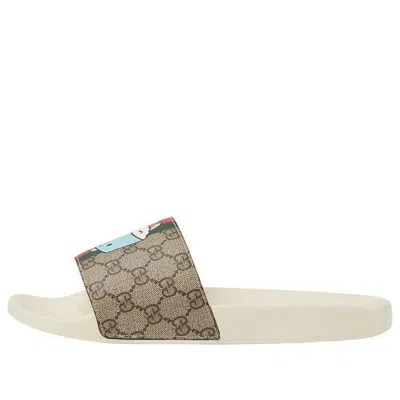 Gucci Animal Web Slides 'beige' In Neutral