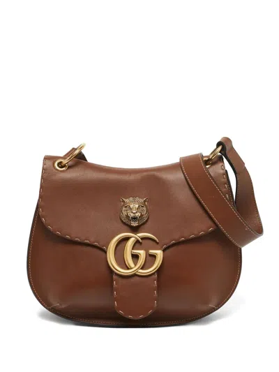 Pre-owned Gucci Animalier Shoulder Bag In Brown