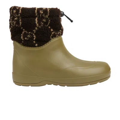 Pre-owned Gucci Ankle Boot 'two-toned Teddy - Green Brown' | Men's Size 6
