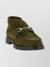 Gucci Ankle Boots With Chunky Sole And Buckle In Green