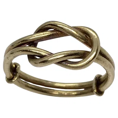 Pre-owned Gucci Antique Art Deco  18k Love Knot Ring 1930s 3.2 Gram Size 4.5 Fabrication In Multi