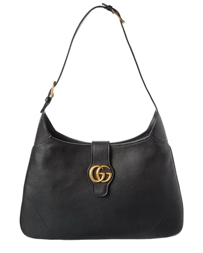 Gucci Aphrodite Leather Shoulder Bag In Black