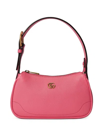 Gucci Aphrodite Leather Shoulder Bag In Pink