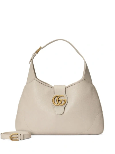 Gucci Aphrodite Leather Shoulder Bag In White