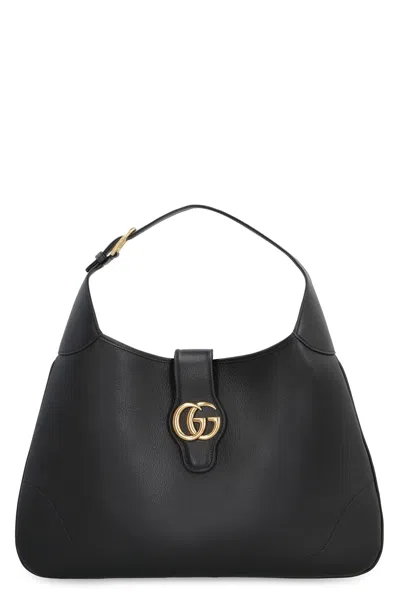 Gucci Aphrodite Leather Shoulder Handbag 45cm X 29cm In Black