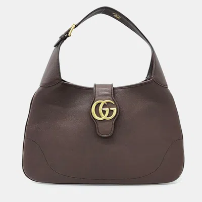 Pre-owned Gucci Aphrodite Medium Shoulder Bag In Brown