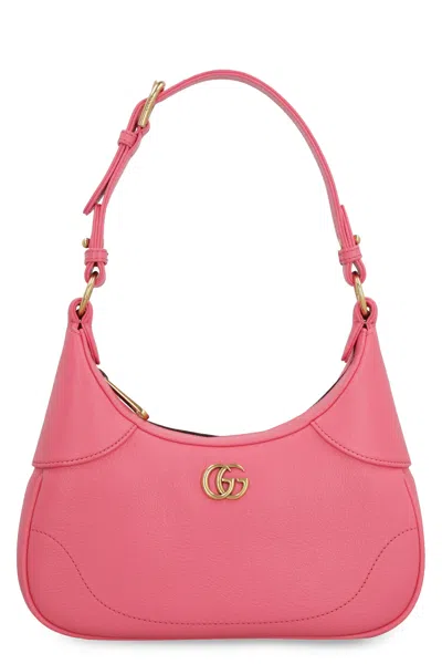 Gucci Aphrodite Mini Leather Shoulder Handbag In Pink