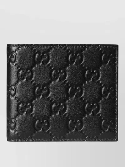 Gucci Arabella Bi Fold Leather Wallet In Black