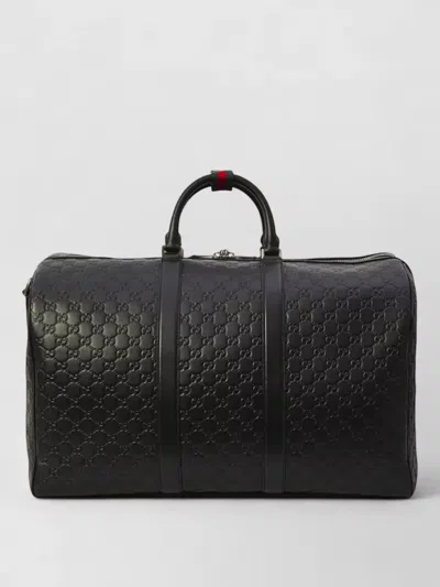Gucci Arabella Travel Duffle Bag Shoulder Strap In Black