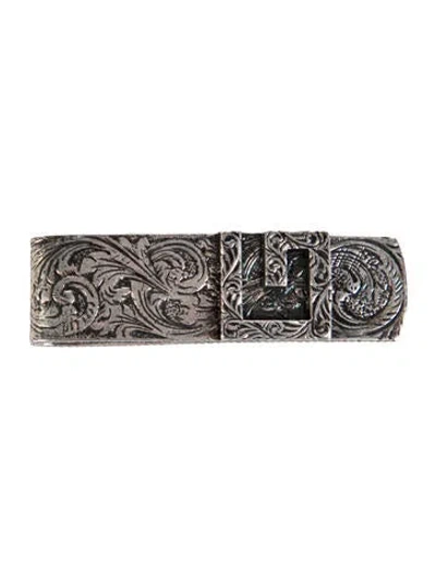 Pre-owned Gucci Arabesque Metal Money Clip