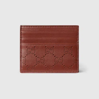 Gucci Aria Card Case In Brown