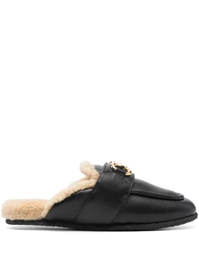 Gucci Black Horsebit Leather Slippers