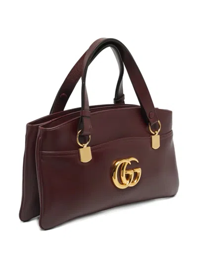Pre-owned Gucci Arli Leather Tote Bag In Red