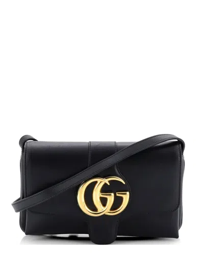 Pre-owned Gucci Arli Shoulder Bag Leather Small Crossbody Bag In Black