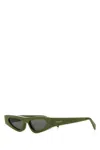 Gucci Women Army Green Acetate Sunglasses