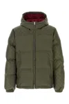 Gucci Gg Canvas Down Jacket In Evergreen