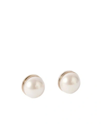 Gucci Artificial Pearl Clip-on Earrings In White