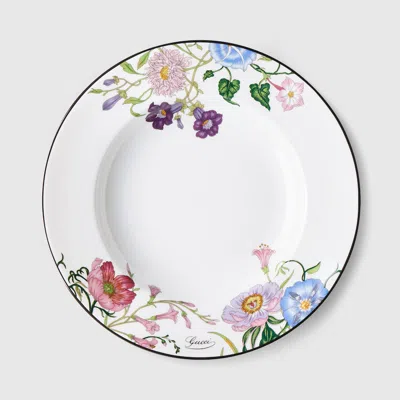 Gucci Assiette À Soupe À Bord Flora In Multi