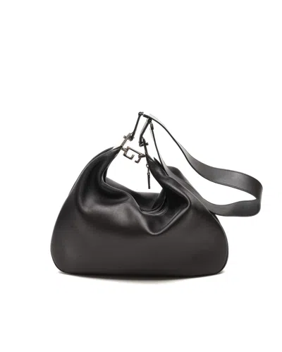 Gucci Attache Leather Bag In Black