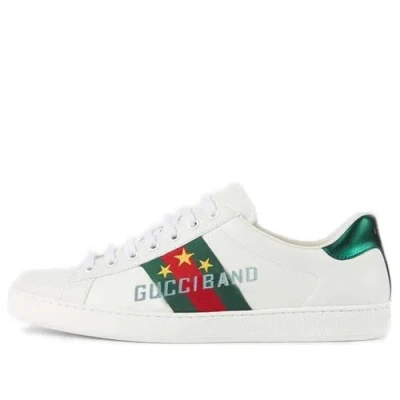 Pre-owned Gucci Authentic  Ace ' Band' 603693-0fi10-9069 In White