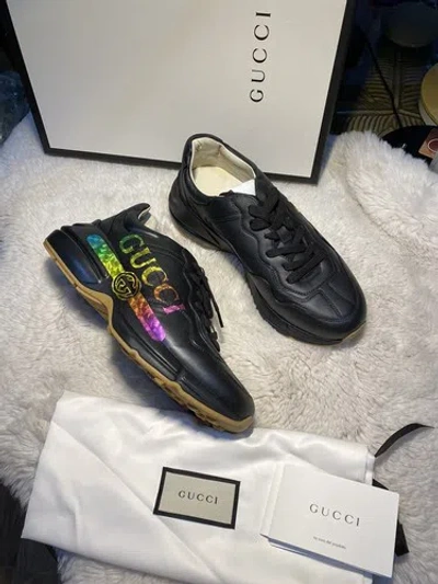 Pre-owned Gucci Authentic  Rhyton Sneakers Men Size 6 Fit Women Size 8/38