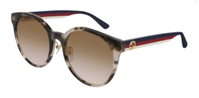 Pre-owned Gucci Authentic  Sunglasses Gg0416sk-004 Havana W/ Brown Lens New55mm