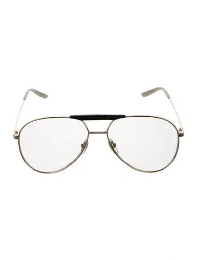 Pre-owned Gucci Aviator Eyeglasses In Gold