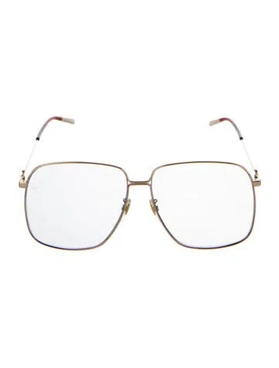 Pre-owned Gucci Aviator Eyeglasses In Gold