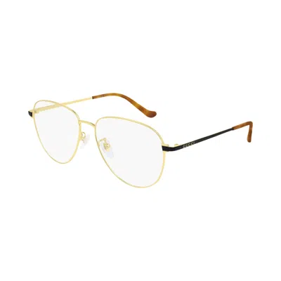 Pre-owned Gucci Aviator Eyeglasses 'gold/black' | Men's Size Onesize