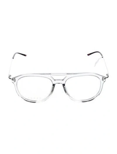 Pre-owned Gucci Aviator Eyeglasses W/ Tags In Clear
