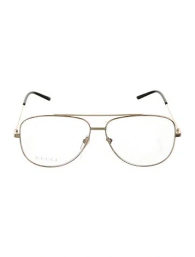 Pre-owned Gucci Aviator Eyeglasses W/ Tags In Gold
