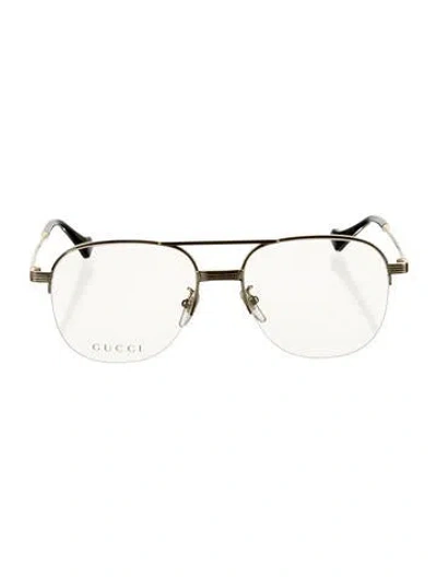 Pre-owned Gucci Aviator Eyeglasses W/ Tags In Gold