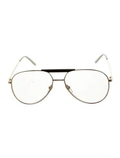 Pre-owned Gucci Aviator Eyeglasses W/ Tags In Gold