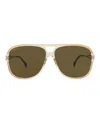 Gucci Aviator-frame Acetate Sunglasses In Green