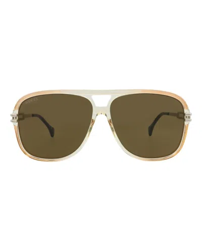 Gucci Aviator-frame Acetate Sunglasses In Green