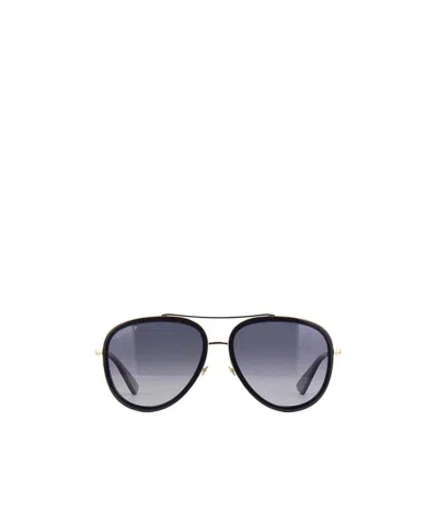 Gucci Eyewear Aviator Frame Sunglasses In Gray