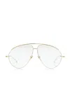 Gucci Aviator-frame Metal Sunglasses In Gold