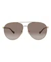 Gucci Aviator-frame Metal Sunglasses With Gradient Lenses In Brown