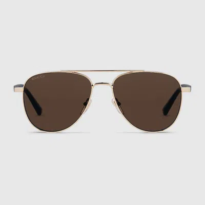 Gucci Aviator Frame Sunglasses
