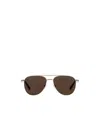 Gucci Aviator Frame Sunglasses In Brown