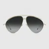Gucci Gold-tone Aviator Sunglasses Gradient Lenses In Gold