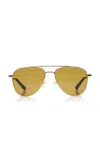 Gucci Aviator-frame Sunglasses In Gold